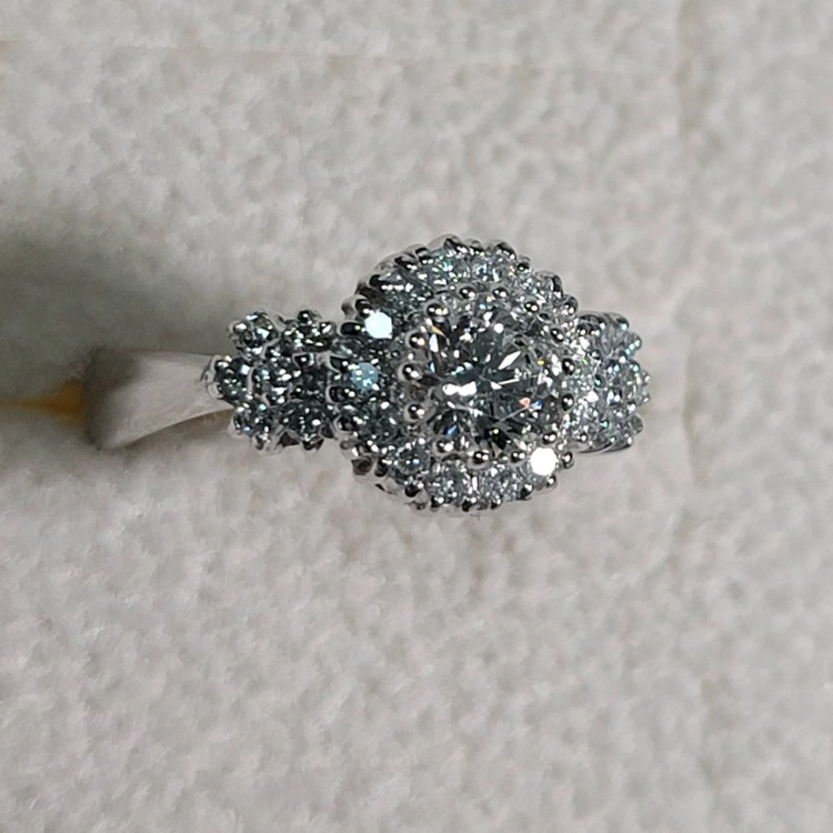GIA 0.51캐럿 천연다이아 프로포즈 반지 (14K 화이트골드) 이미지