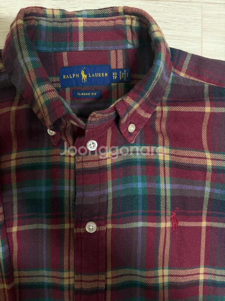 폴로 랄프로렌 여성 체크셔츠 클래식핏 XS--1