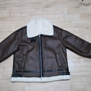 도프제이슨 무스탕 하이넥 레더 무톤 자켓 XL