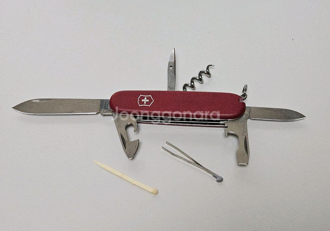 빅토리녹스 맥가이버 캠핑 멀티툴 스파르탄 91mm 미디움 포켓 스위스 아미 나이프 12가지 기능--6