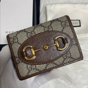 [풀구성/정품] 구찌 홀스빗 GG 베이지 중지갑