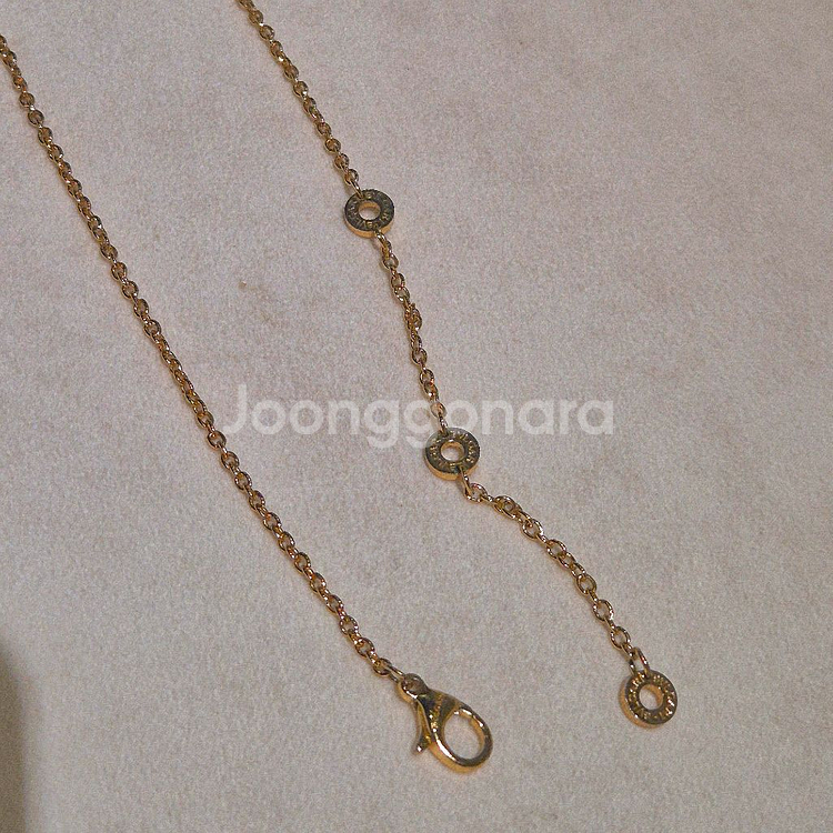 불가리 비제로원 목걸이 골드--1