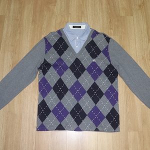 (105)11361.빈폴/그레이 아가일니트셔츠