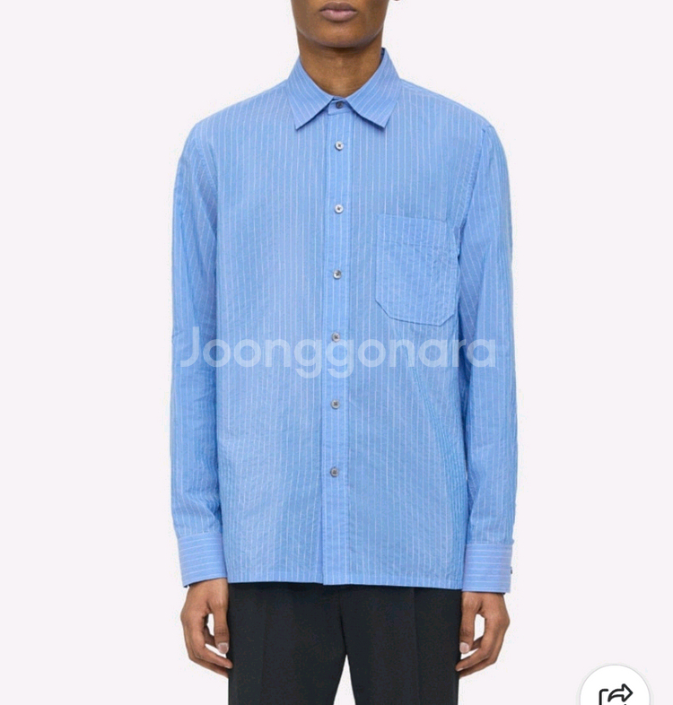 띠어리 블루 스트라이프 셔츠--1