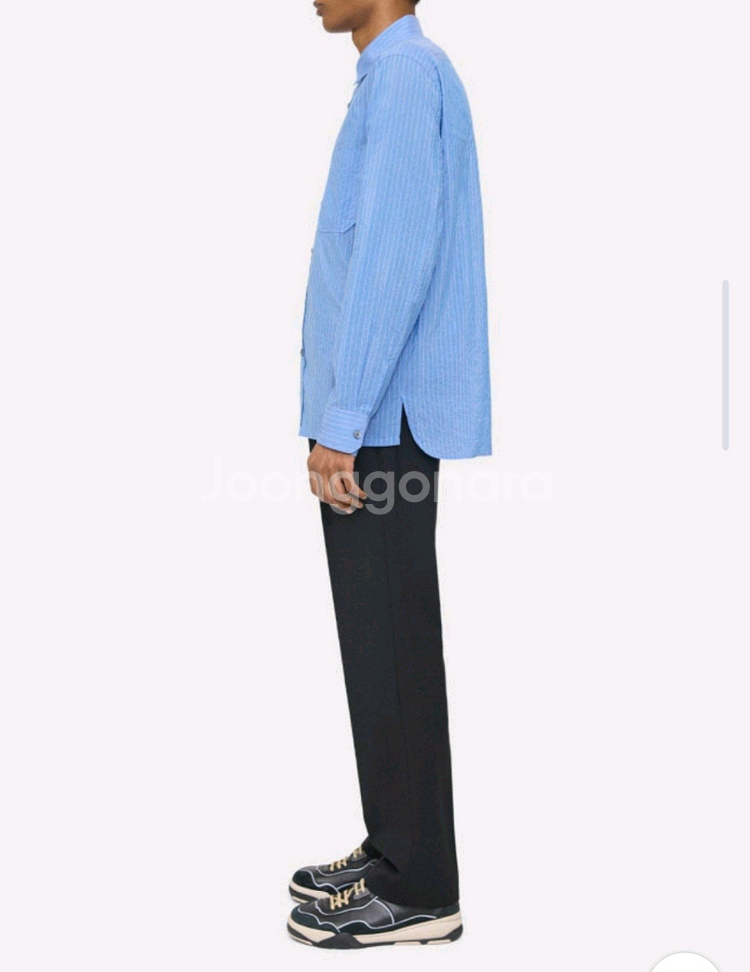 띠어리 블루 스트라이프 셔츠--2