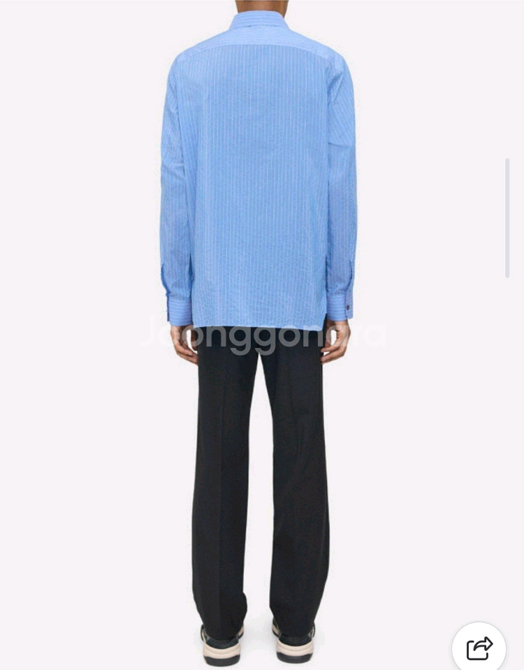 띠어리 블루 스트라이프 셔츠--3