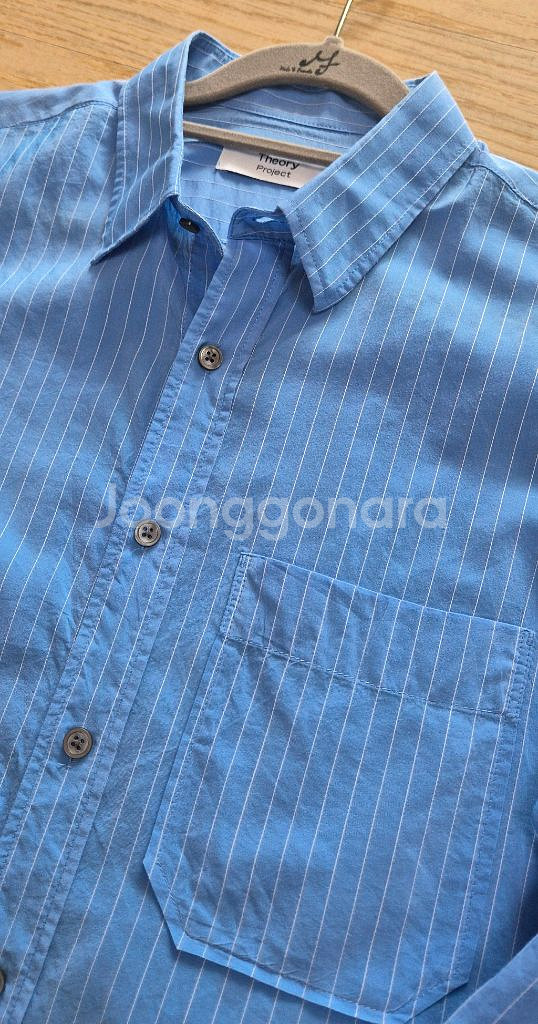 띠어리 블루 스트라이프 셔츠--5