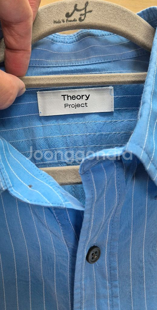 띠어리 블루 스트라이프 셔츠--6