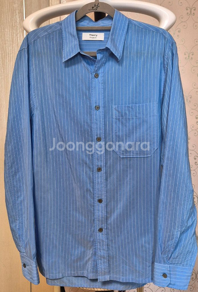 띠어리 블루 스트라이프 셔츠--9