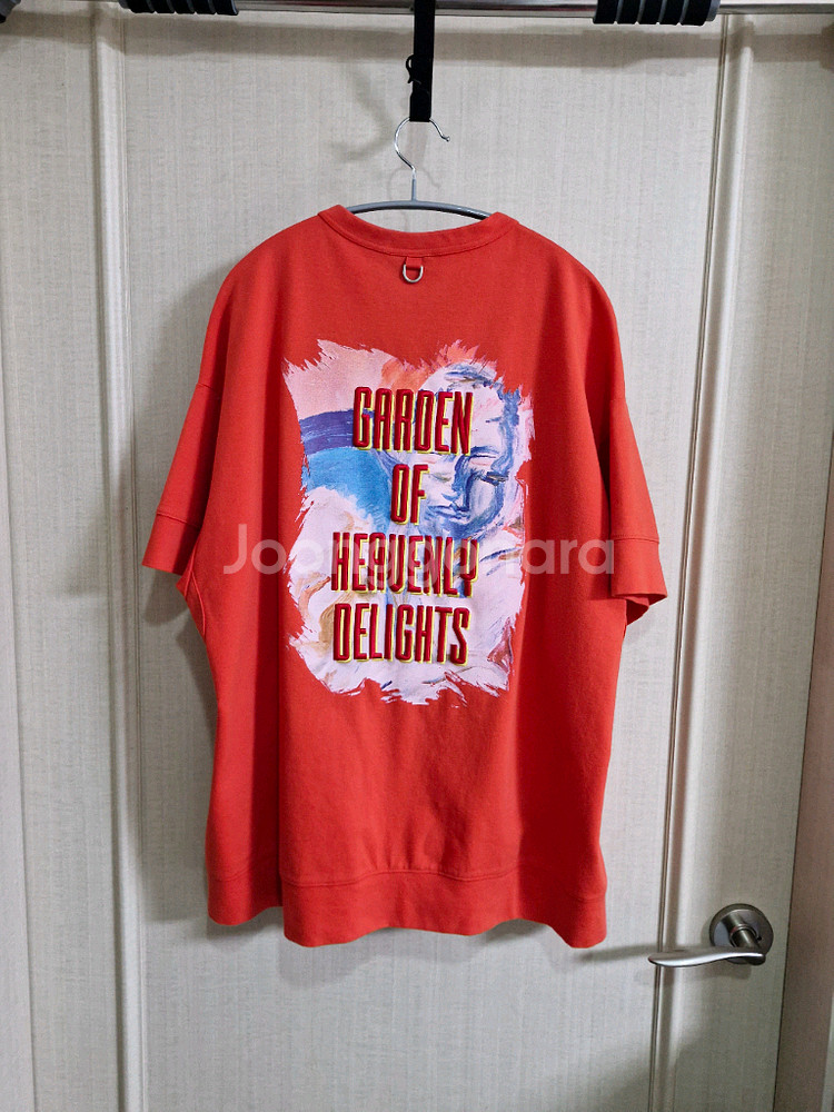 송지오옴므 가든 페인팅 티셔츠 다홍 48--0