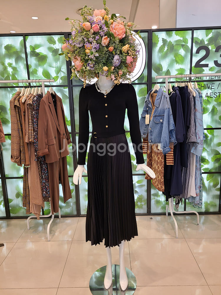 DEWL 듀엘 롱 플리츠 니트 원피스 F--0