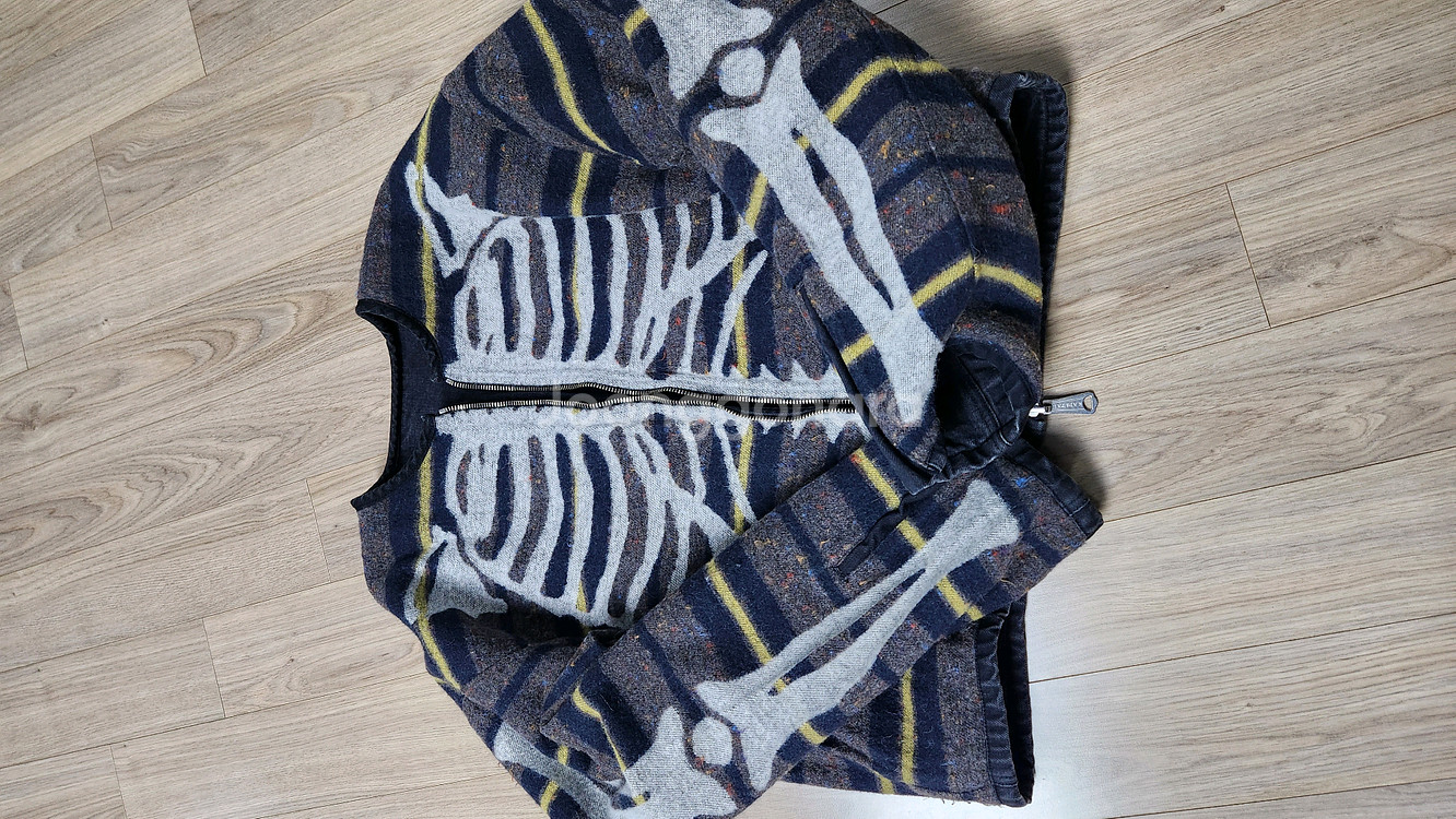 캐피탈 블랙데님 BONE 라이닝 리버시블 모토크로스--0