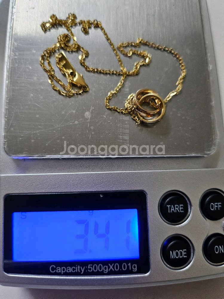 18k 골드 목걸이--3