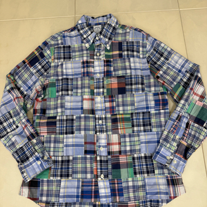 브룩스브라더스 마드라스 패치워크 셔츠 M(105)