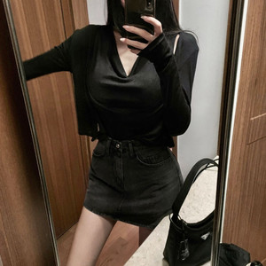 [1회 착용] 구즈 드레이프 세트 set 블랙