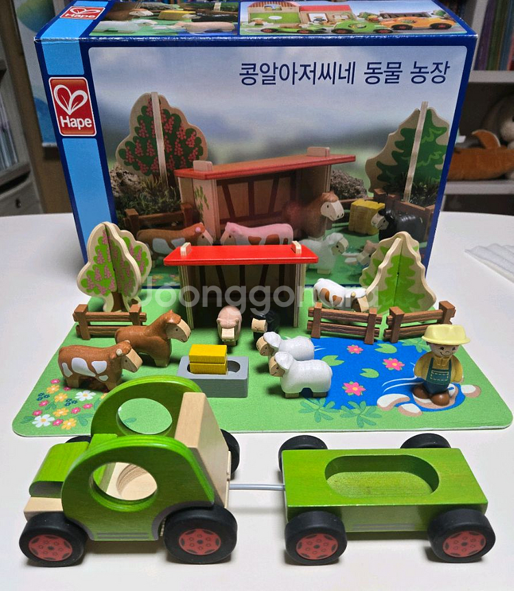 원목 콩알아저씨네 동물농장 장난감--0