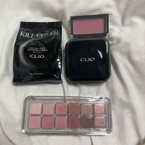 클리오 쿠션+ 블러셔 + 아이섀도우 팔레트 세트