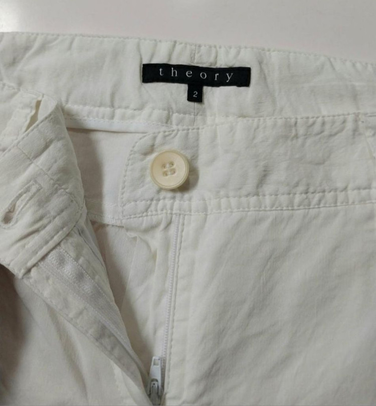27)띠어리 Theory 백화점판 린넨 명품 크롭팬츠--4