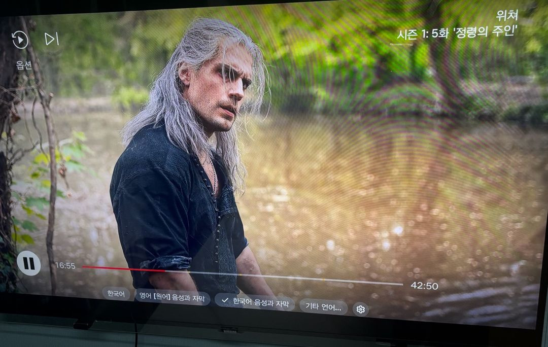 삼성 4k 크리스탈 UHD TV KU43UA7050FXKR 스탠드--4