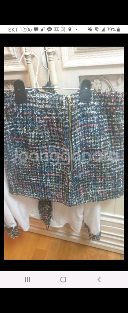 새상품 트위드 블라우스&미니스커트 세트(55)--2