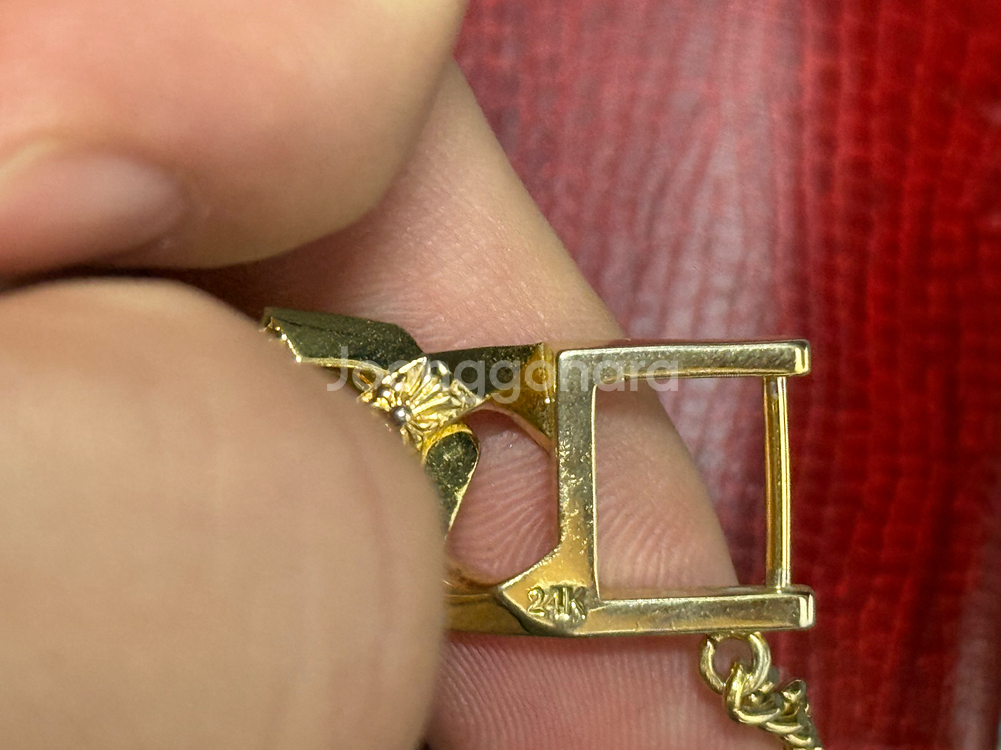 금사자 크롬하츠디자인금팔찌15mm--1