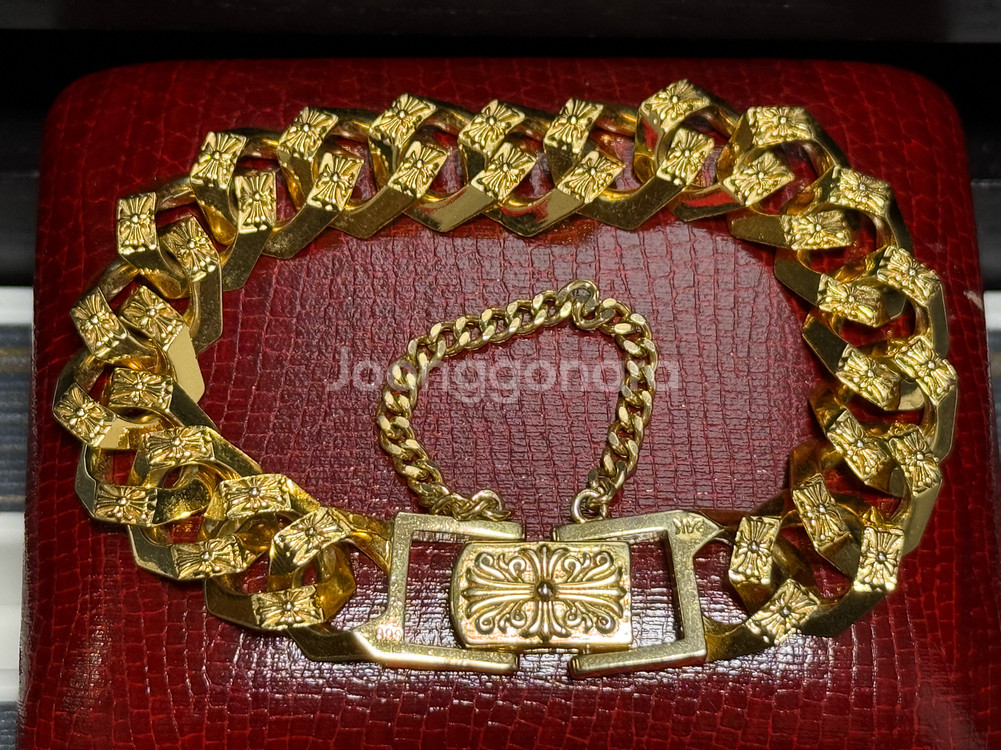 금사자 크롬하츠디자인금팔찌15mm--0