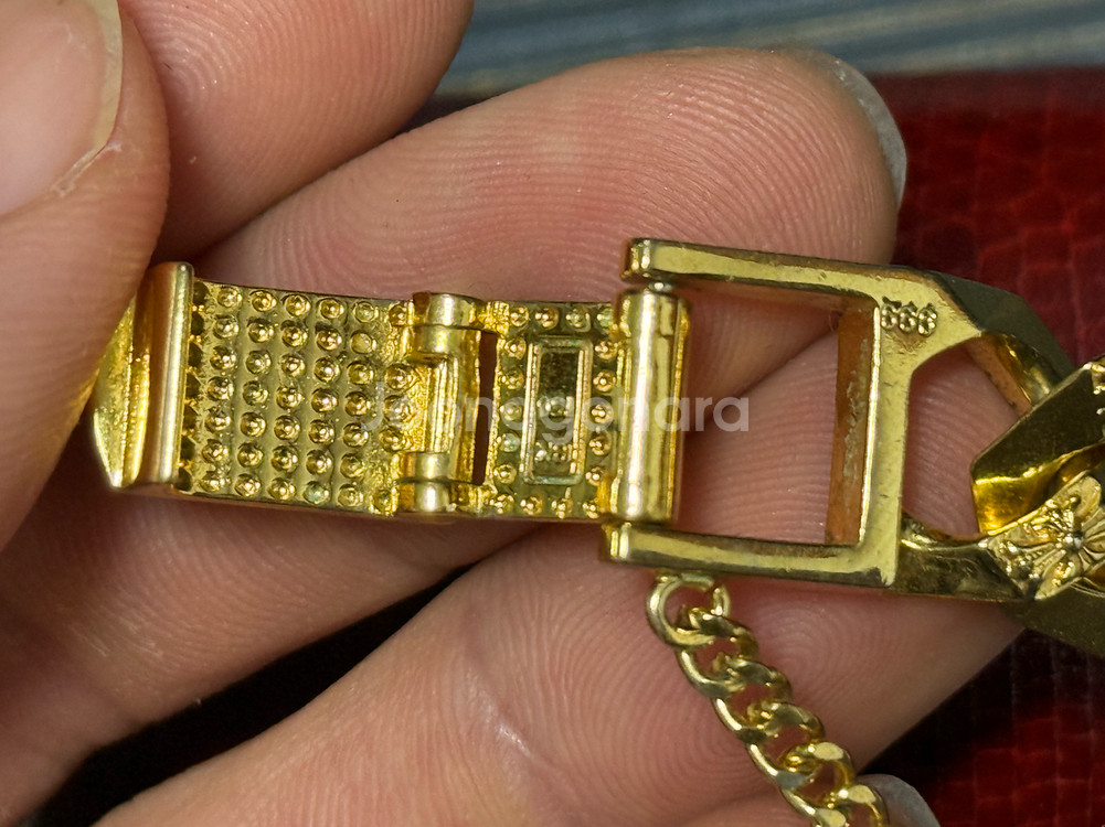 금사자 크롬하츠디자인금팔찌15mm--2