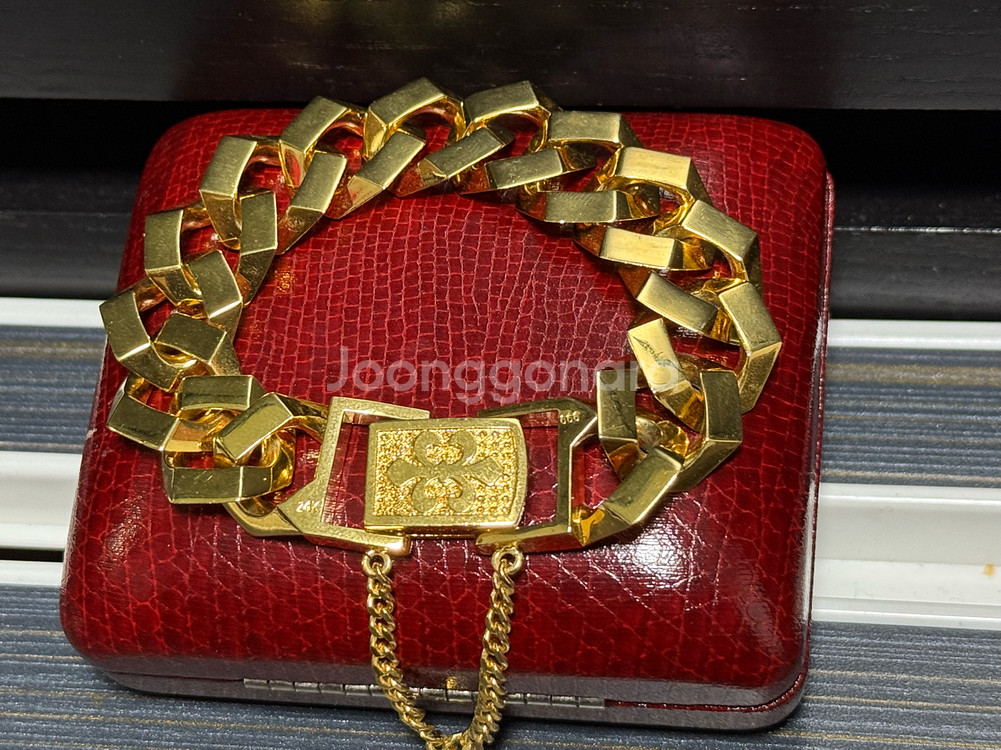 금사자 팔각체인금팔찌18mm--0