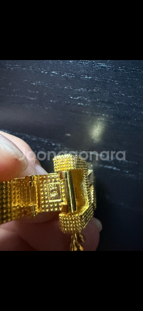 금사자 팔각도트다이아컷금팔찌15mm--1