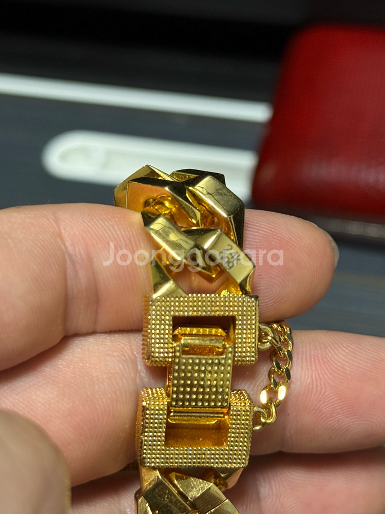 금사자 팔각도트다이아컷금팔찌15mm--2