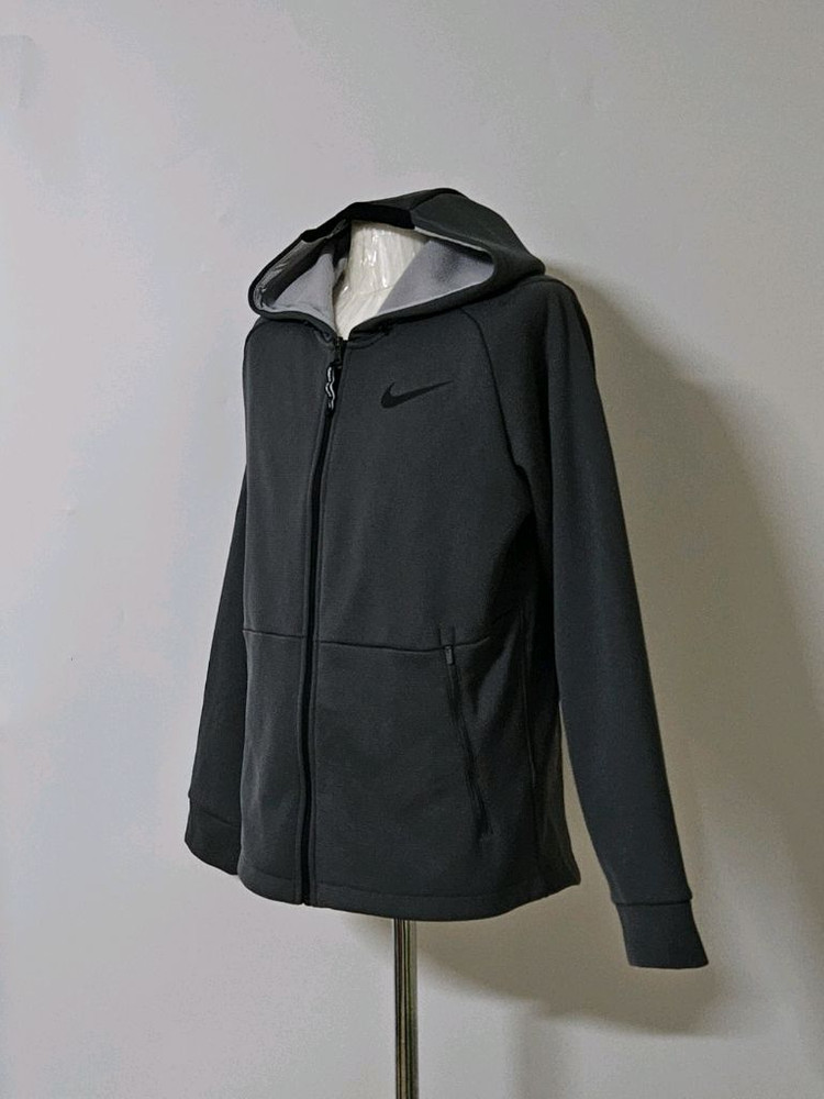100)나이키 프로 기모 그래이색상 후드 집업자켓--1