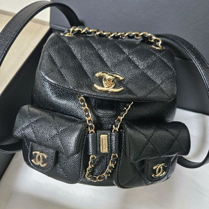 샤넬 듀마 백팩 스몰 투포켓 캐비어 블랙 (가격조정)