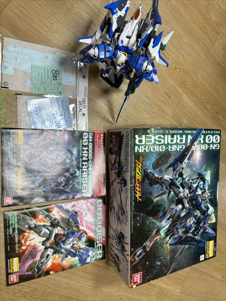 MG 더블오 잔라이저 가조립(데칼작업완료) 팝니다--0