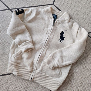 폴로 키즈 니트 집업 자켓 가디건 4T