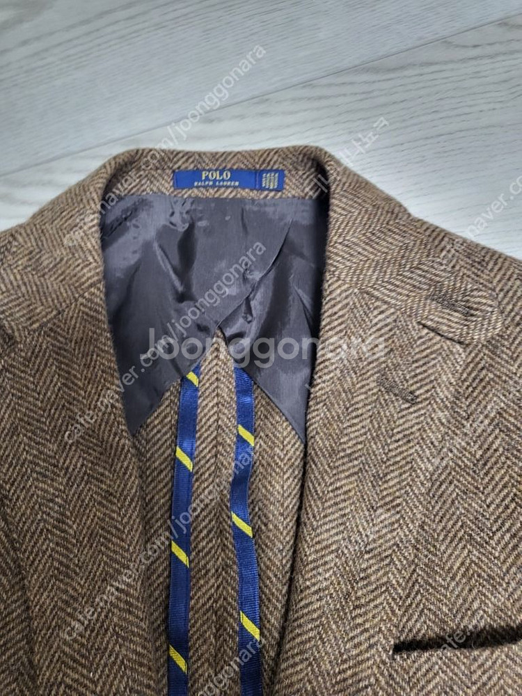 폴로 헤링본 브라운 자켓 조끼--4