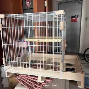 토끼 및 애완동물 철제 케이지 풀세트 (동물없음)