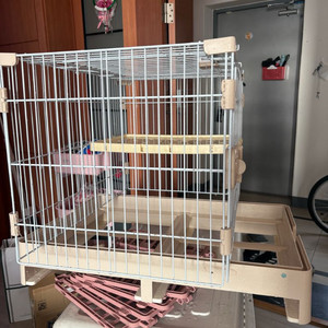 토끼 및 애완동물 철제 케이지 풀세트 (동물없음)