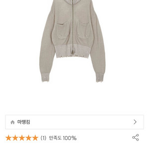 마뗑킴 니트 집업 가디건 이미지