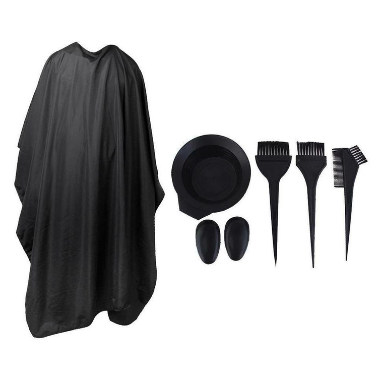 새 1세트 헤어 7개 염색 키트 그릇 케이프--4