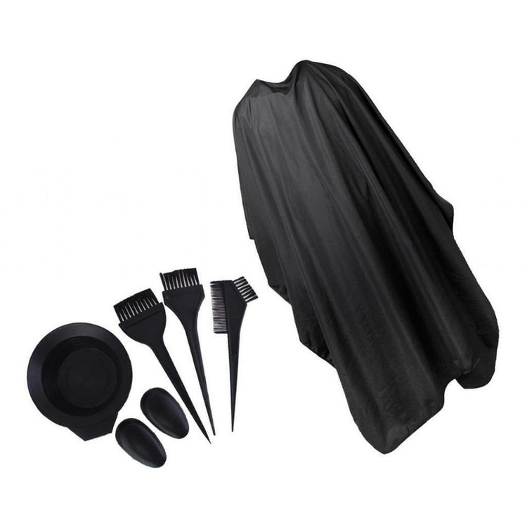 새 1세트 헤어 7개 염색 키트 그릇 케이프--2