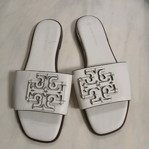 토리버치(Tory Burch) 화이트 슬라이드 샌들 거의새상품