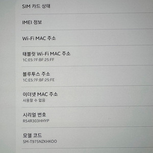 갤럭시탭 S7+ 258GB LTE