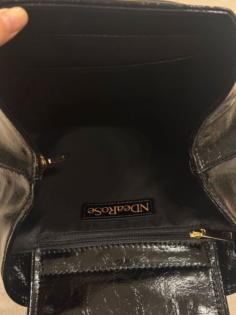 앤딜로즈 Manon 마농백 글로시 블랙--5