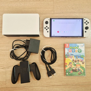 닌텐도 스위치 OLED 화이트 (액정필름, 투명케이스)