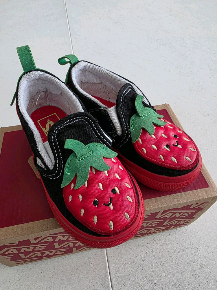 반스 딸기 슬립온 130--5