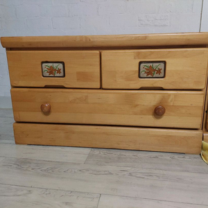 아피나 원목 TV장 수납장 세트 2개