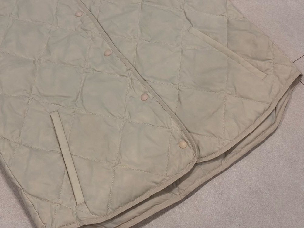 [새상품]지오다노 퀼팅 조끼 XS 아이보리--3