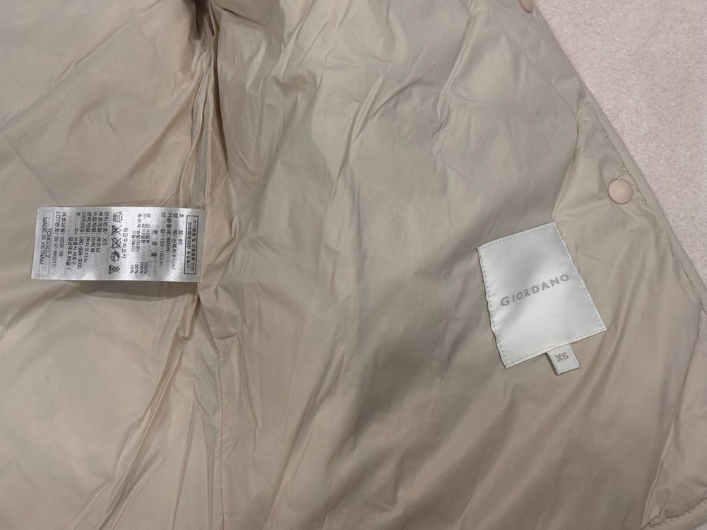 [새상품]지오다노 퀼팅 조끼 XS 아이보리--4