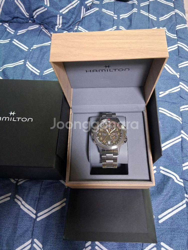 해밀턴 카키필드 크로노그래프 시계--0