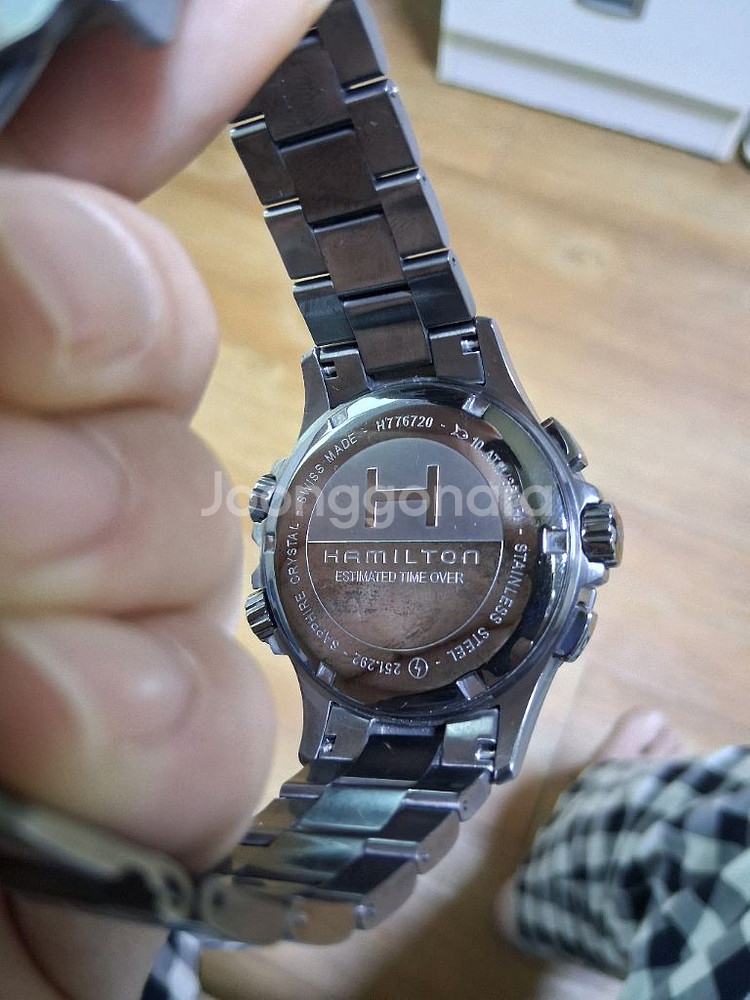 해밀턴 카키필드 크로노그래프 시계--4